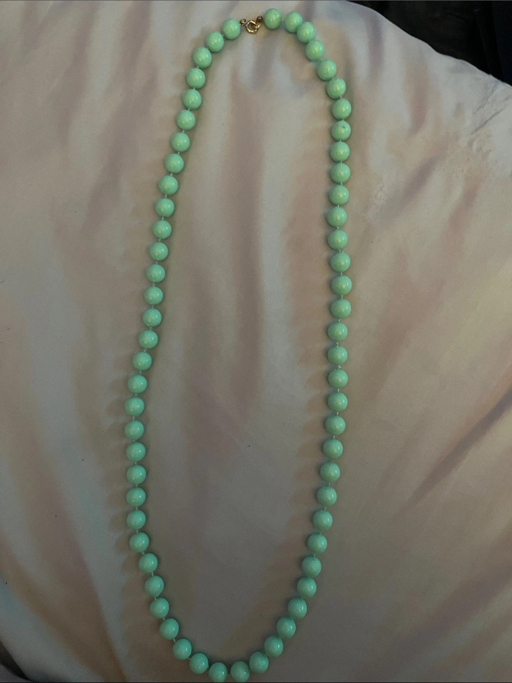 Green Beaded Necklace Like New